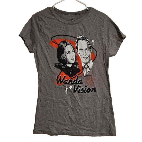 2XL Juniors Marvel Wanda Vision short sleeve tshirt grey Hot Topic - Picture 1 of 4